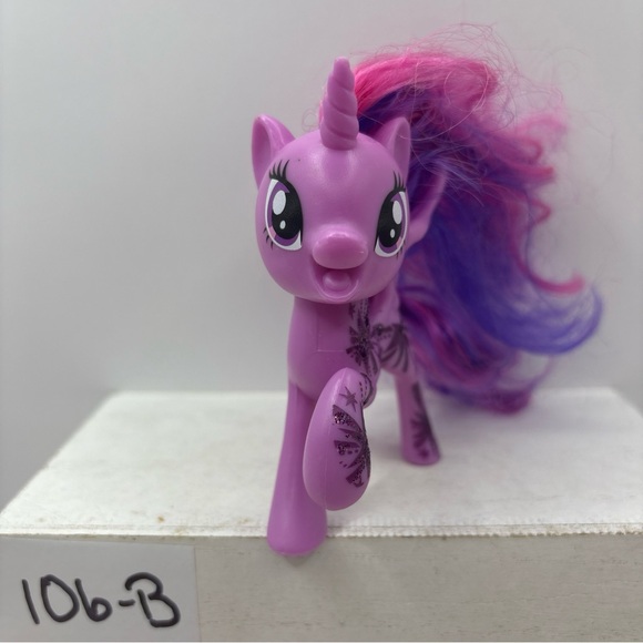 My Little Pony G4 Princess Twilight Sparkle Glitter Design Brushable 3” FIM MLP - Picture 4 of 7